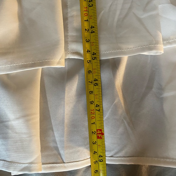 Elegant White Tiered Midi Dress - Picture 7 of 10